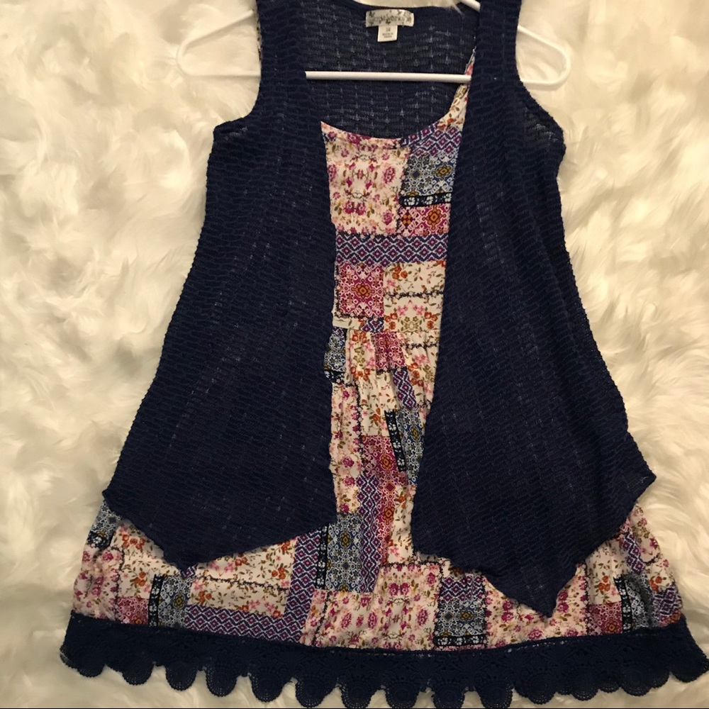 NWOT girls sun dress with vest
